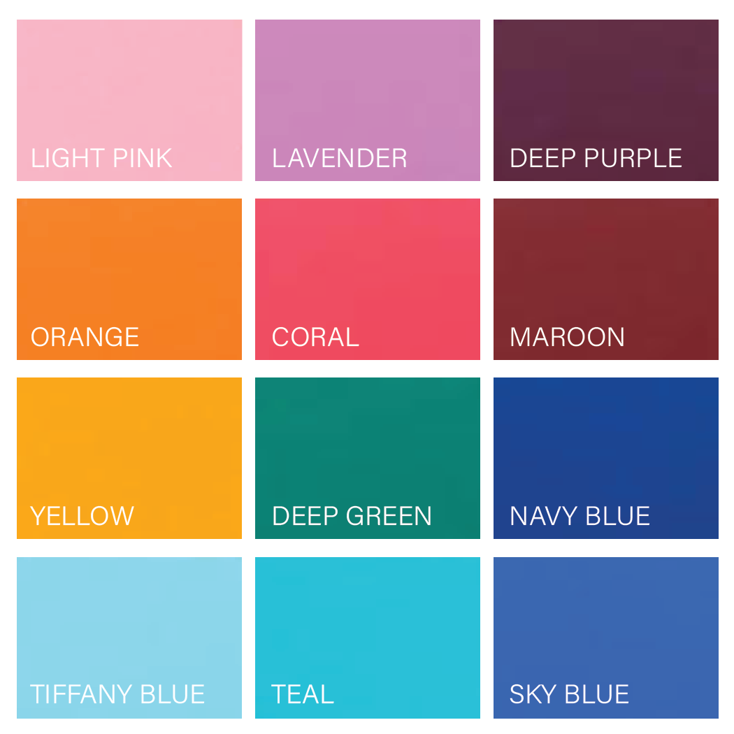 Color grid of additional available colors
