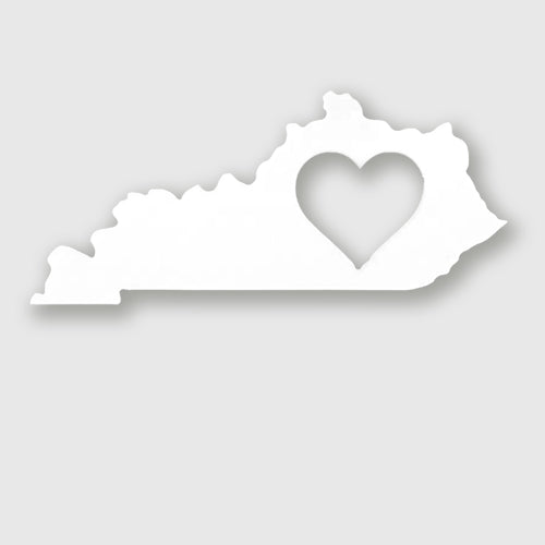 Kentucky state magnet with heart