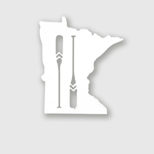 Minnesota magnet of oars and the state outline