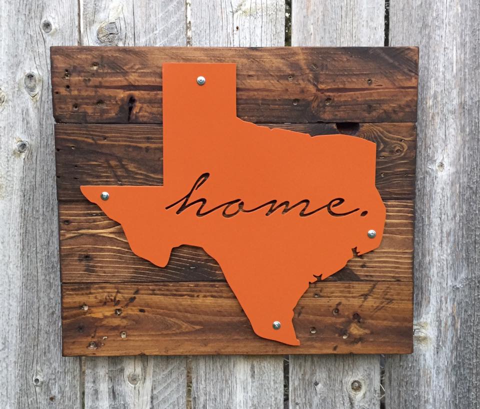 Texas Home Metal Sign