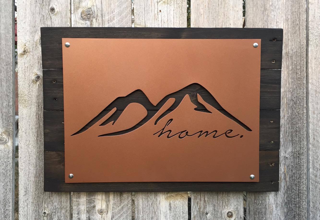 Colorado Mountain Home Metal Sign
