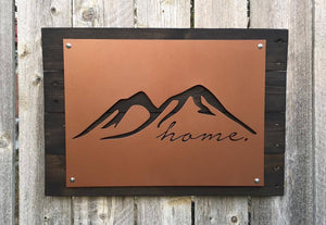 Colorado Mountain Home Metal Sign