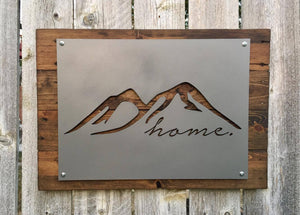 Colorado Mountain Home Metal Sign