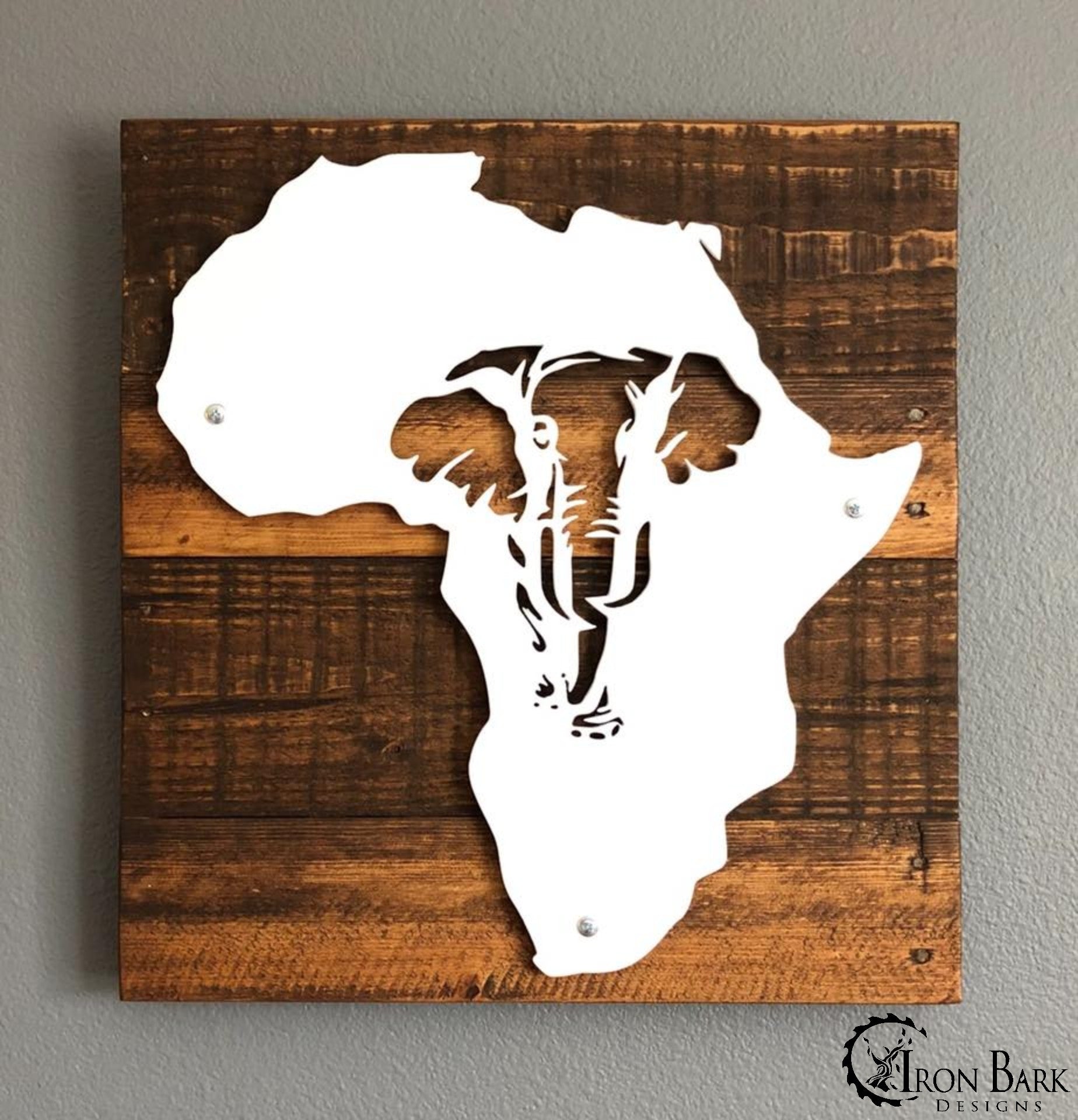 Africa Elephant Metal Sign
