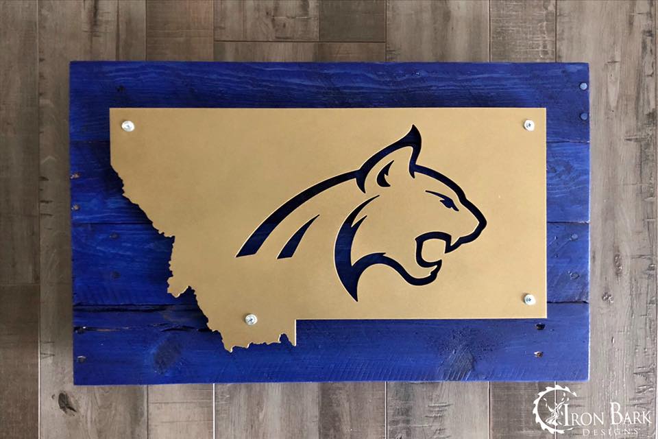 Montana State University Bobcat Metal Sign