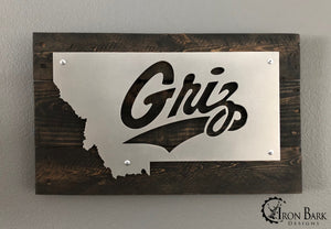 University of Montana Griz Metal Sign