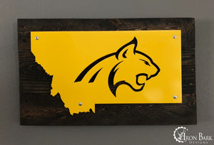 Montana State University Bobcat Metal Sign