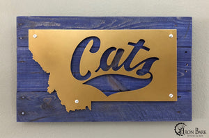 Montana State University Cats Metal Sign