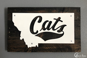Montana State University Cats Metal Sign