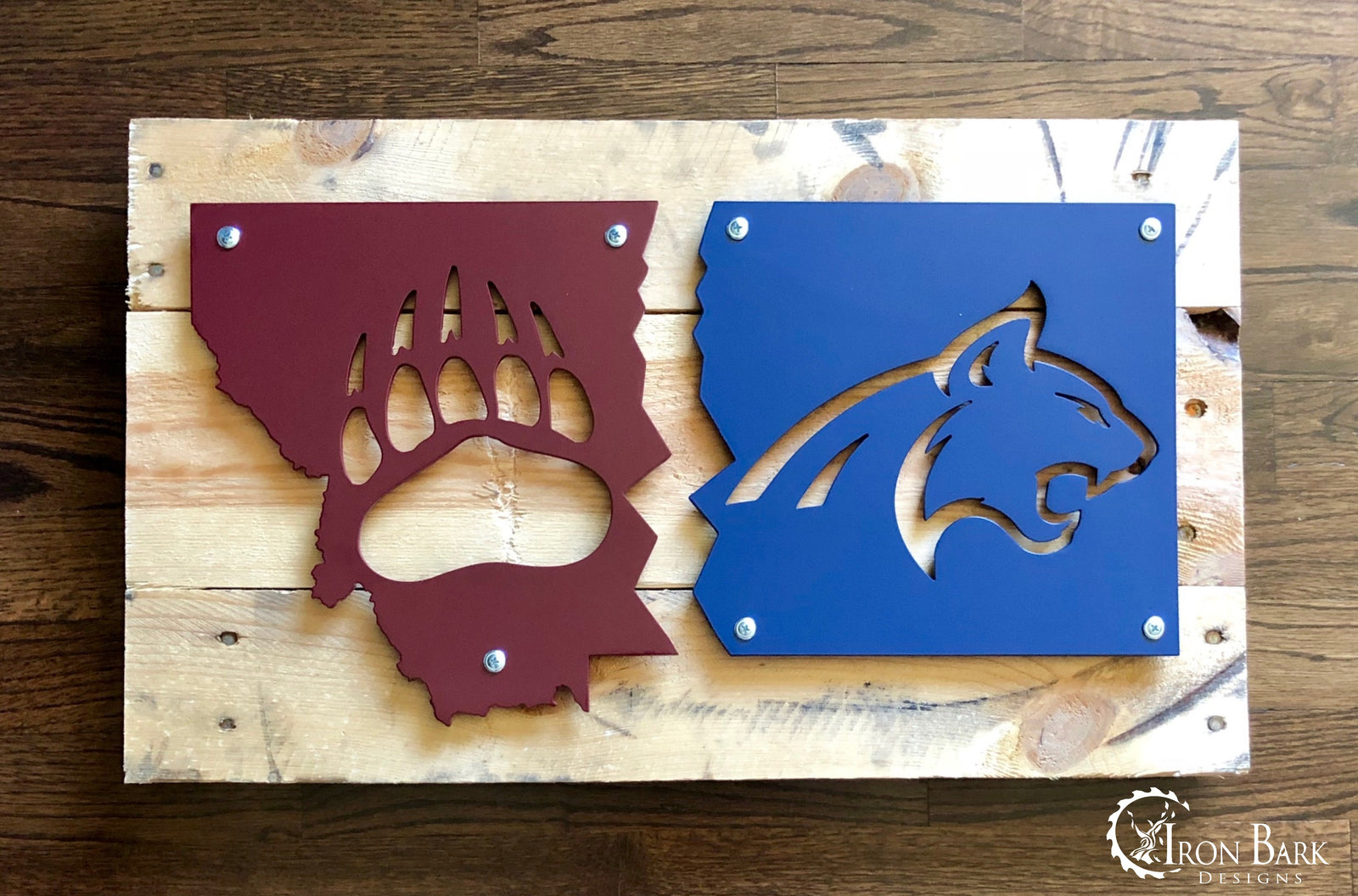 Montana House Divided Cat vs. Griz Metal Sign