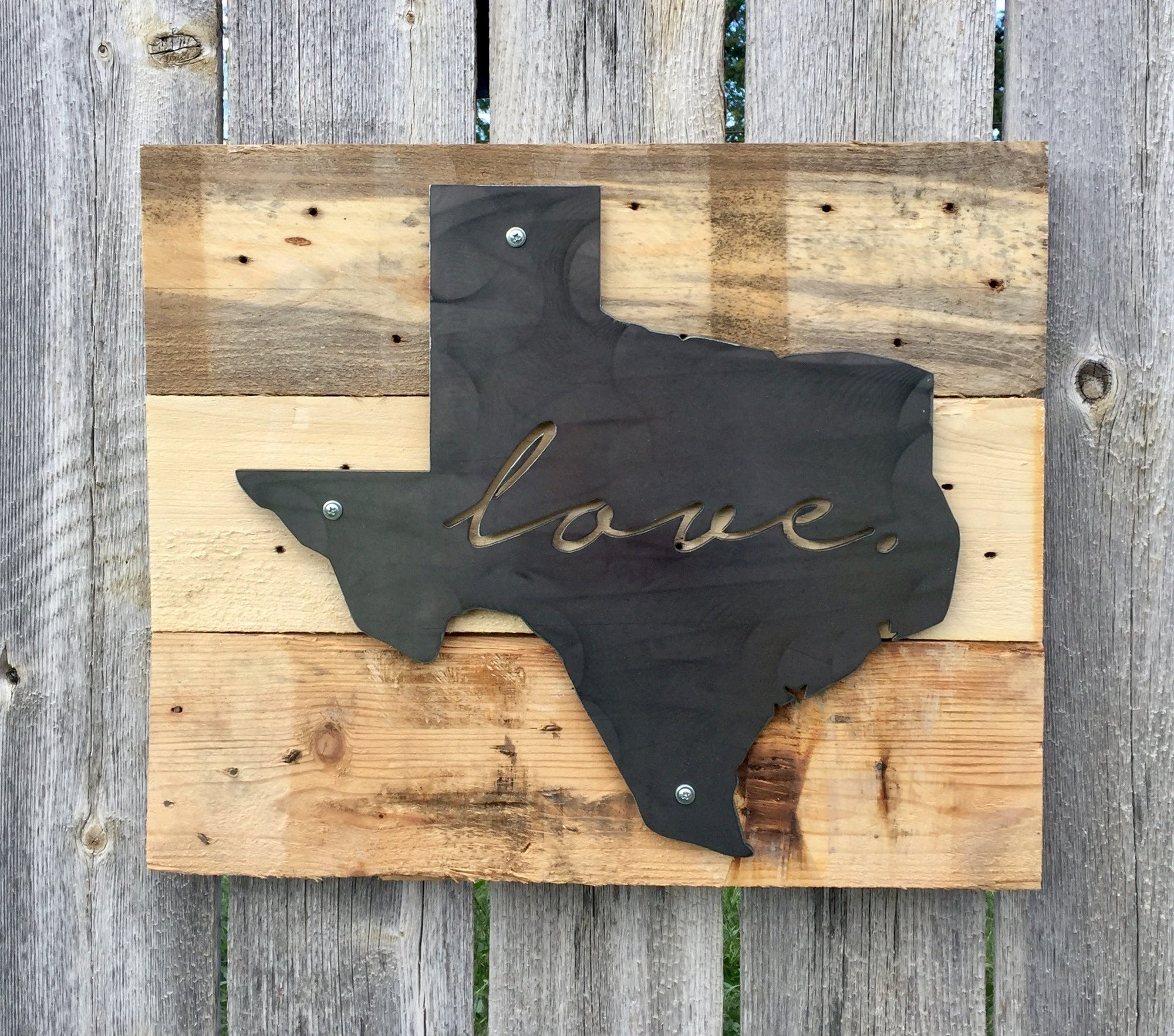 Texas Love Metal Sign
