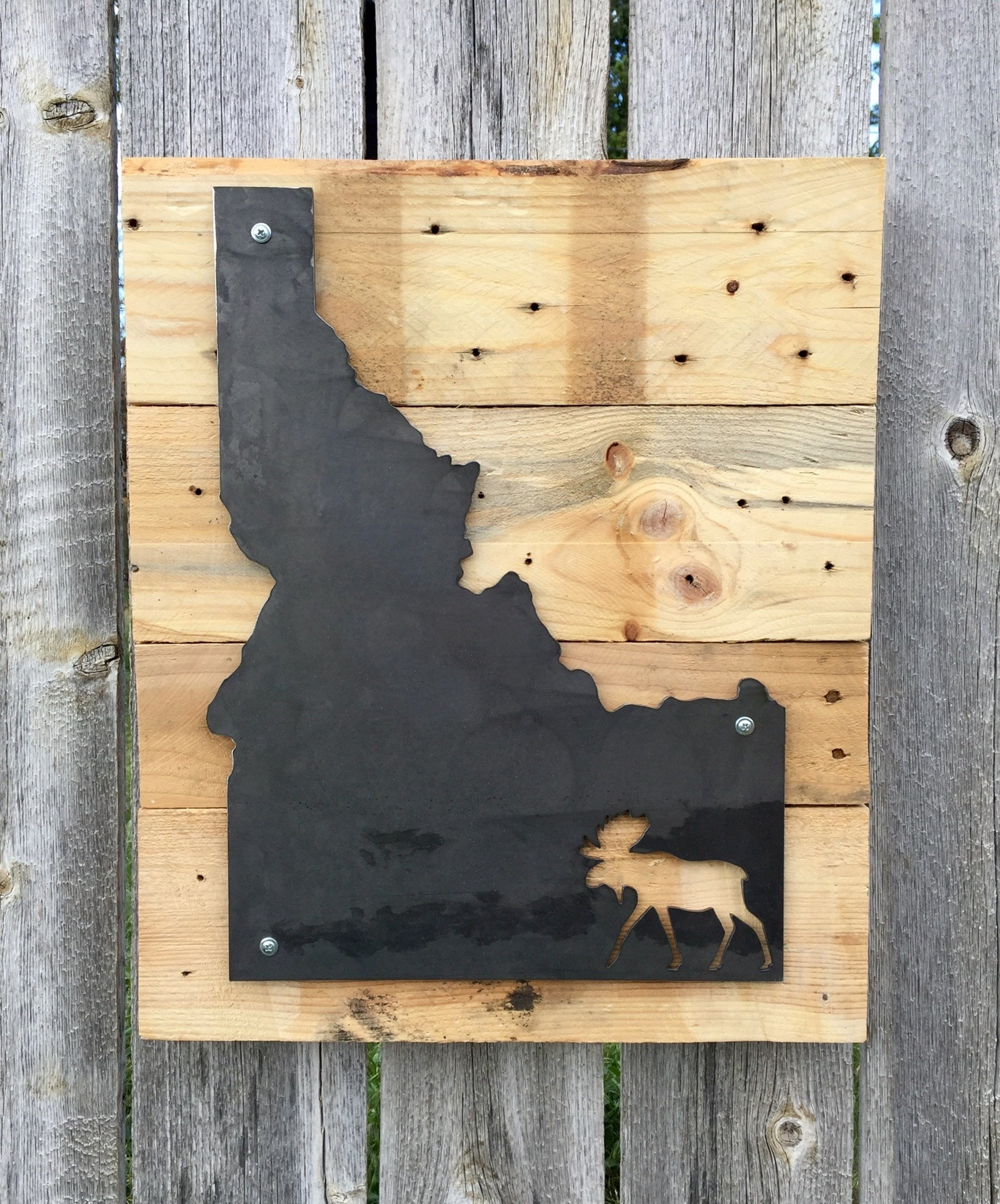 Idaho Moose Metal Sign