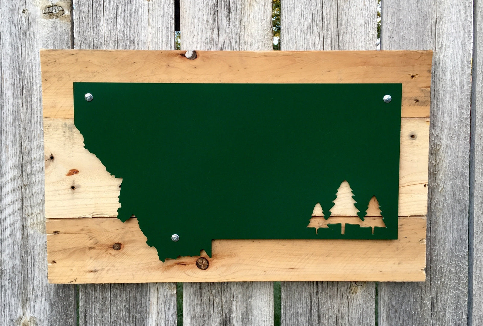 Montana Trees Metal Sign