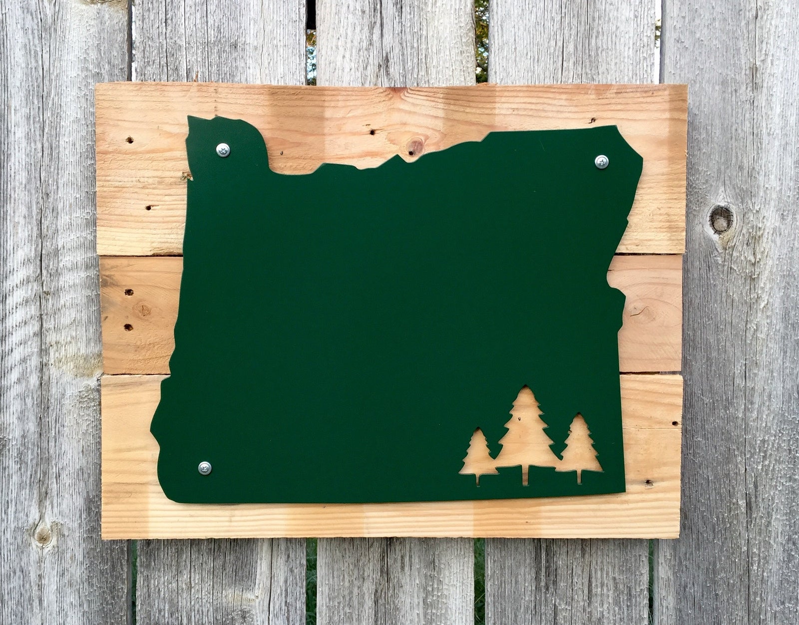 Oregon Trees Metal Sign