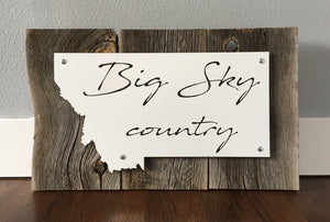 Montana Big Sky Country Metal Sign