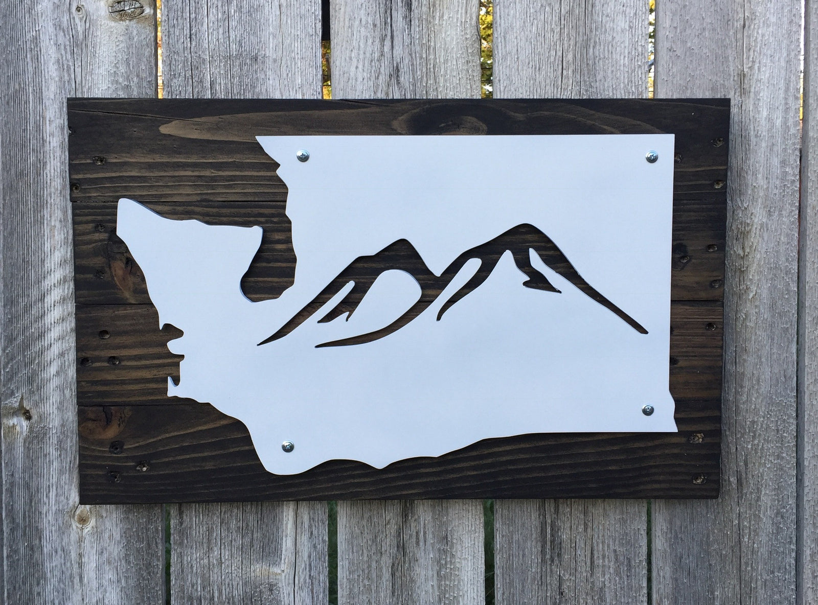 Washington Mountains Metal Sign