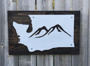Washington Mountains Metal Sign
