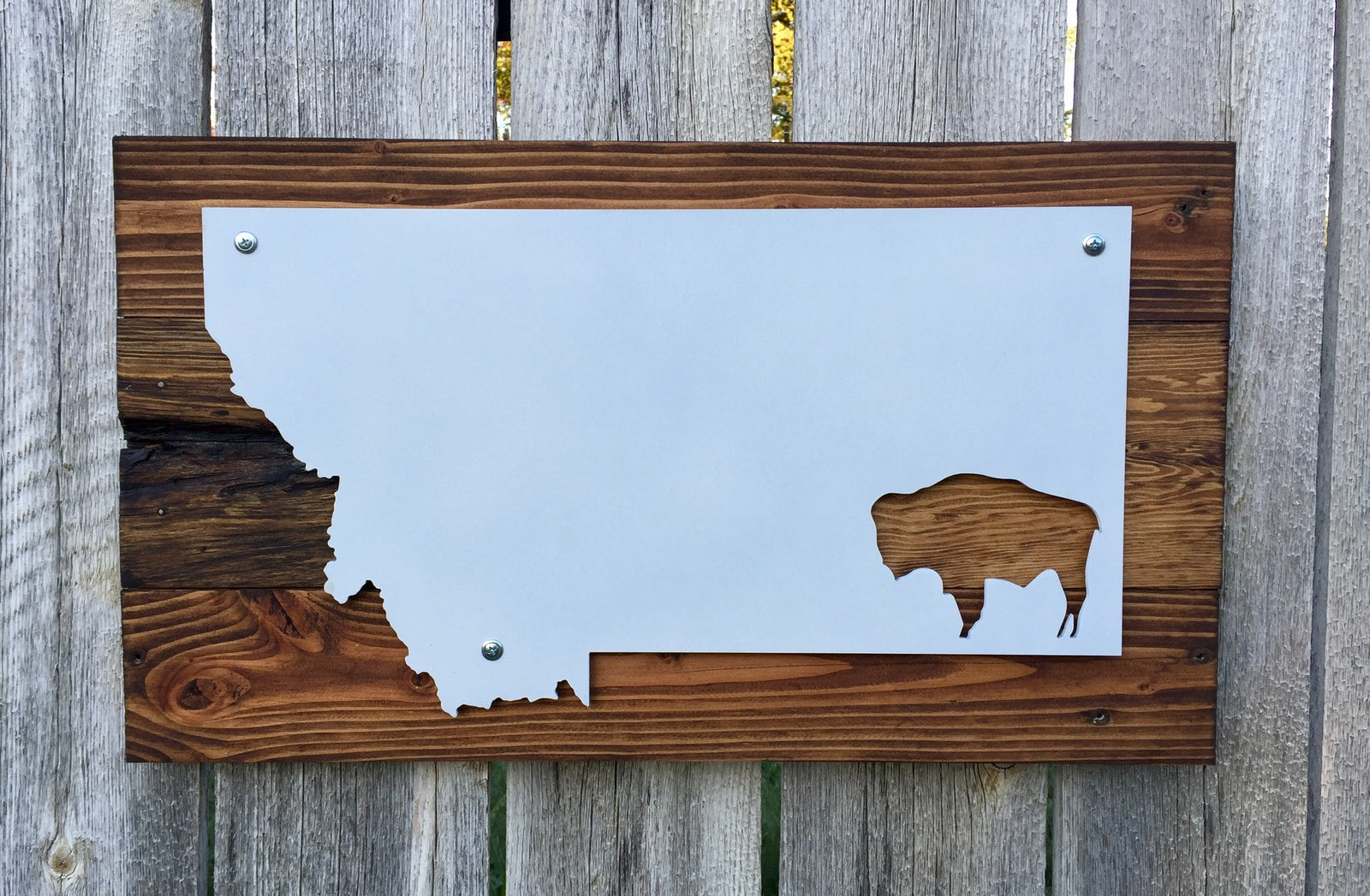 Montana Bison Metal Sign