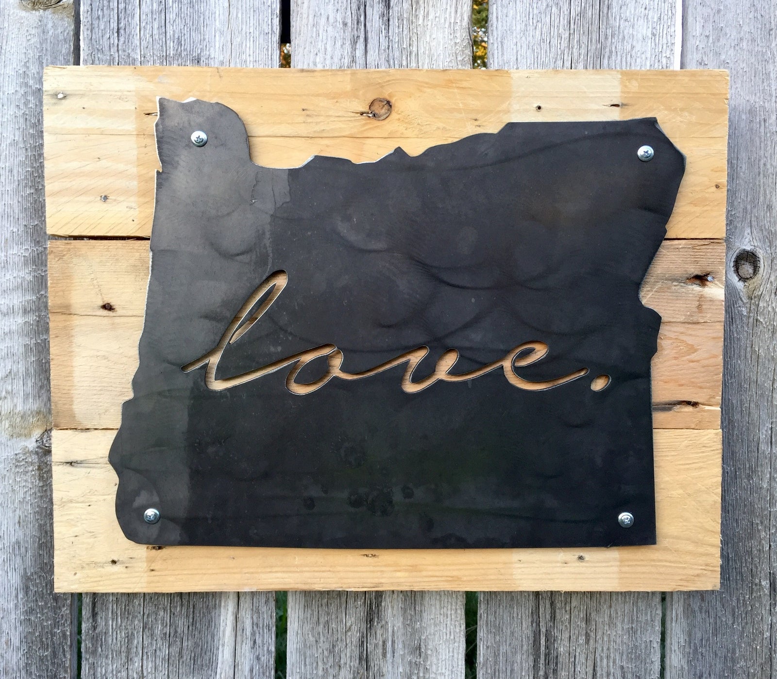 Oregon Love Metal Sign