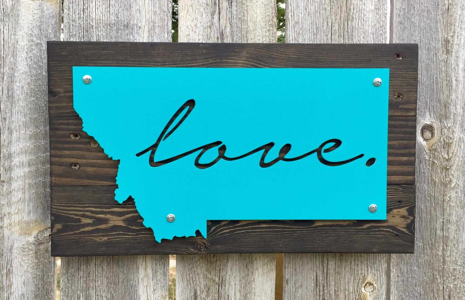 Montana Love Metal Sign