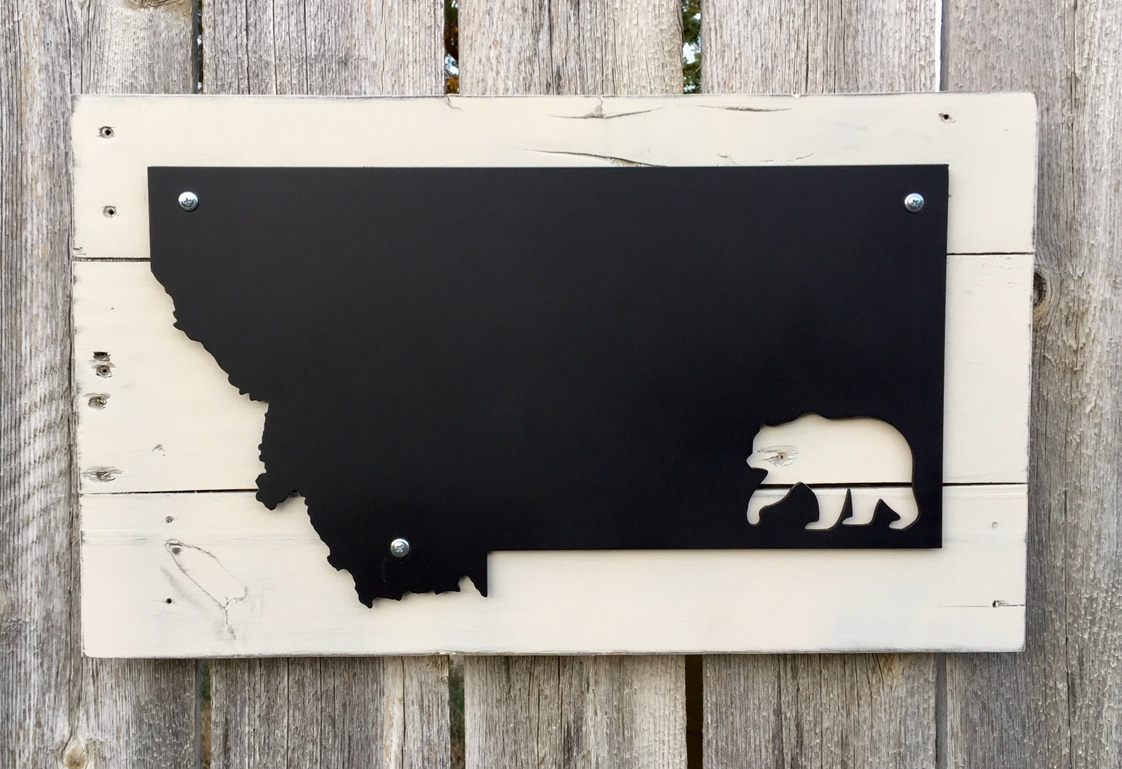Montana Bear Metal Sign