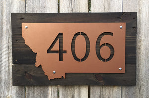 Montana 406 - Block Metal Sign