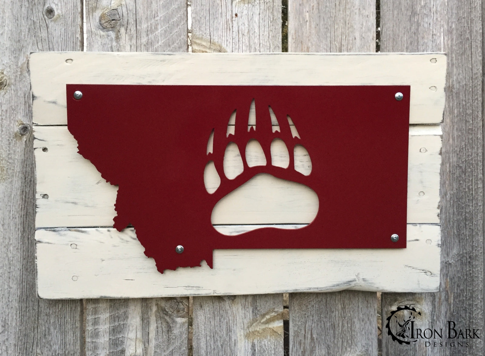 University of Montana Griz {Paw} Metal Sign