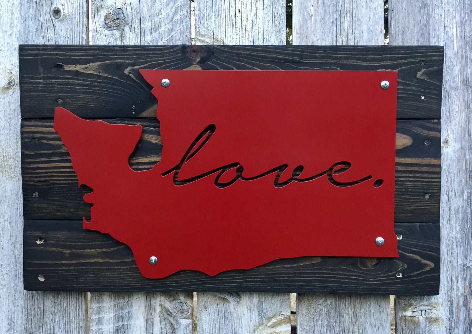 Washington Love Metal Sign
