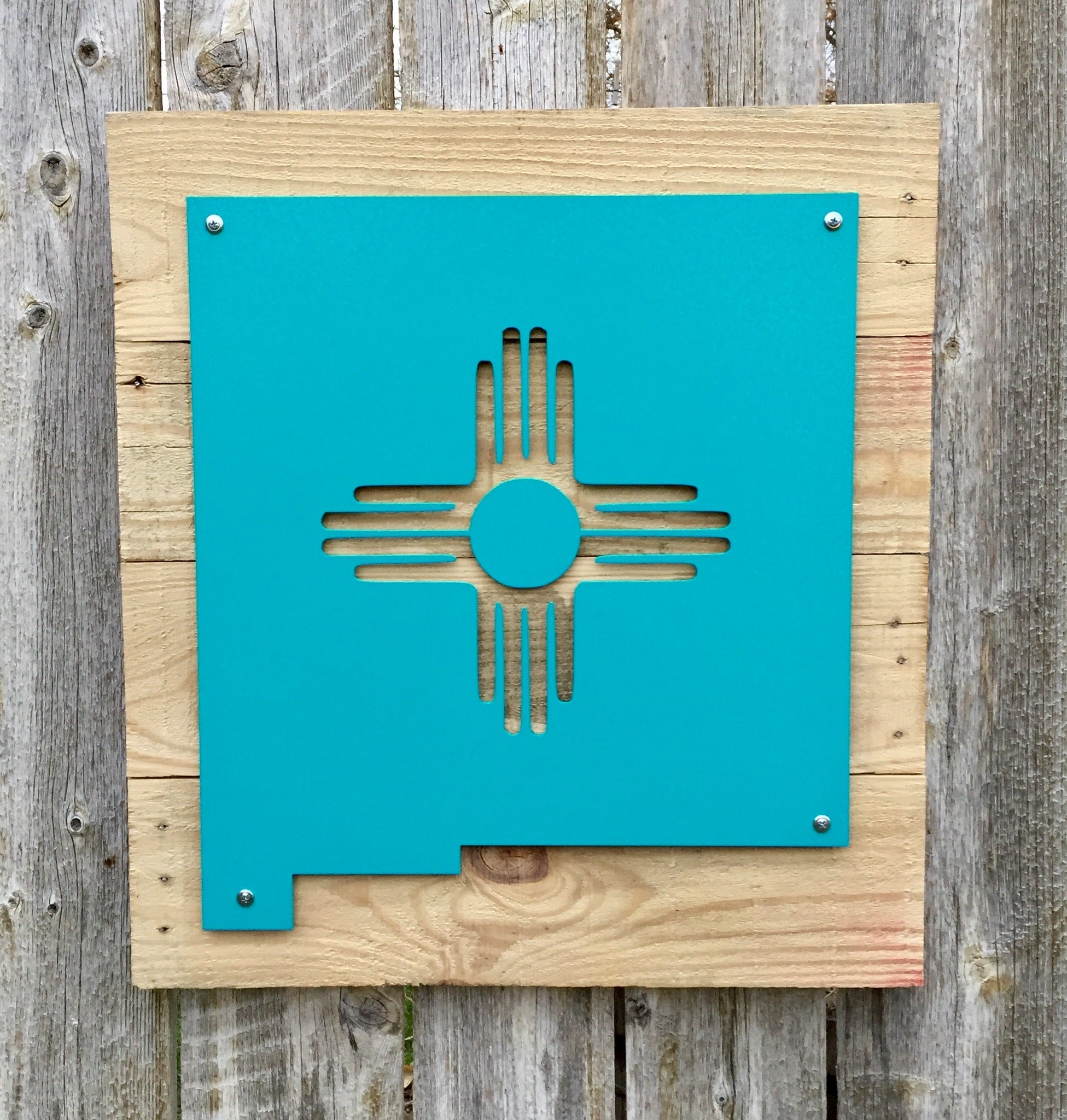 New Mexico Zia Sun Metal Sign