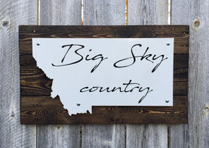 Montana Big Sky Country Metal Sign