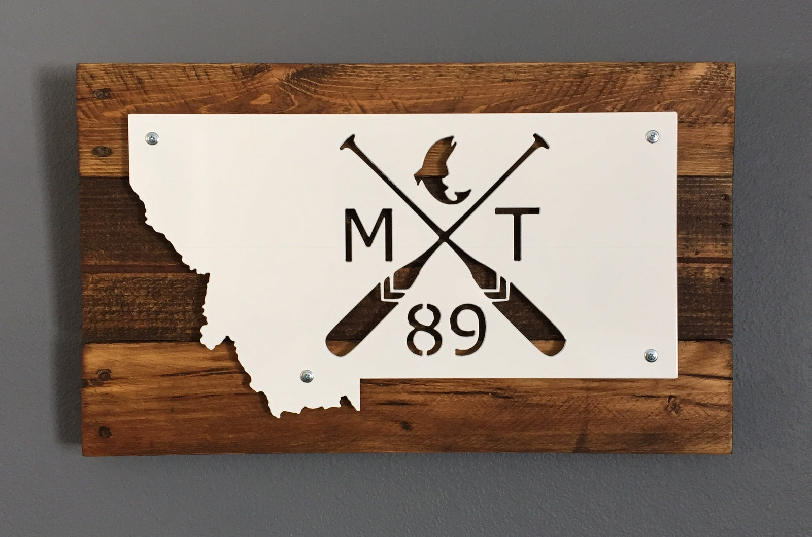 Montana Oars Metal Sign