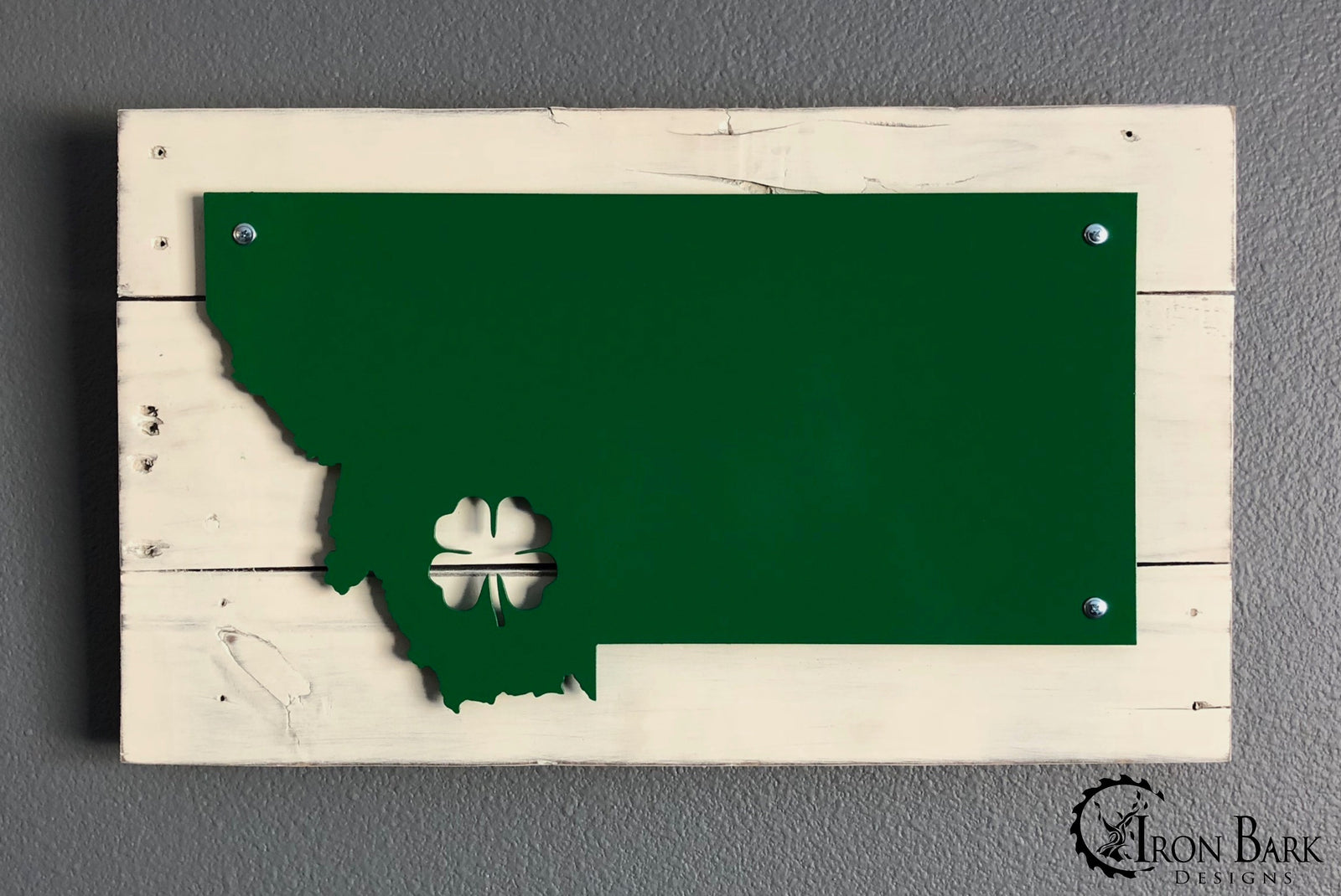 Montana Shamrock Metal Sign