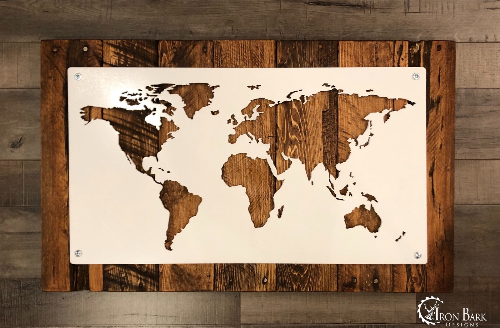 World Map Metal Sign